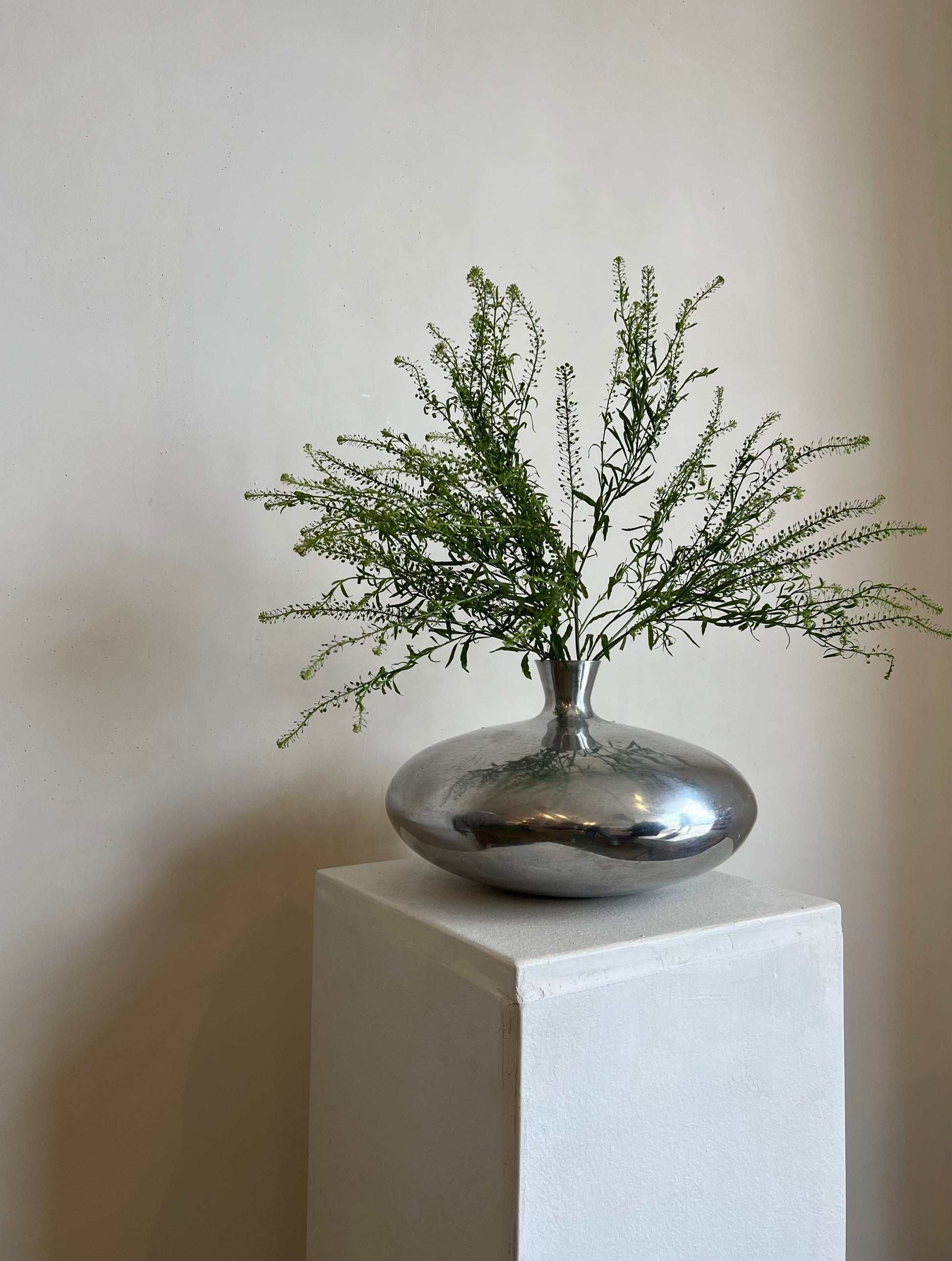 vintage pewter vase