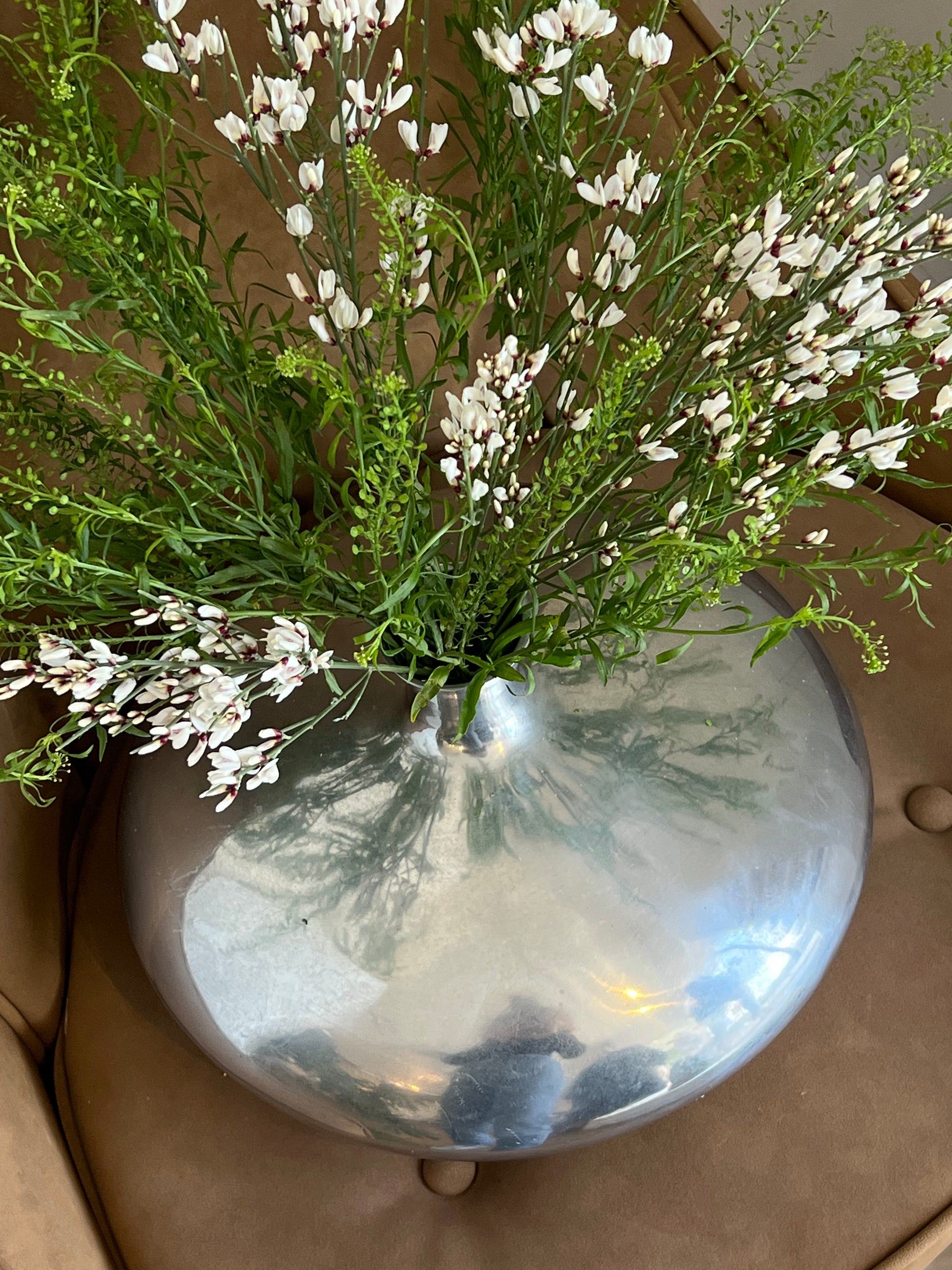 vintage pewter vase