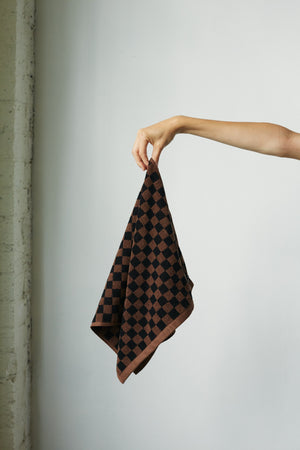 josephine hand towel | tabac and noir