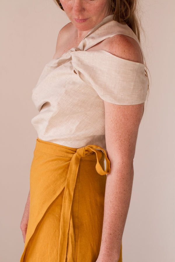 wrap skirt | turmeric