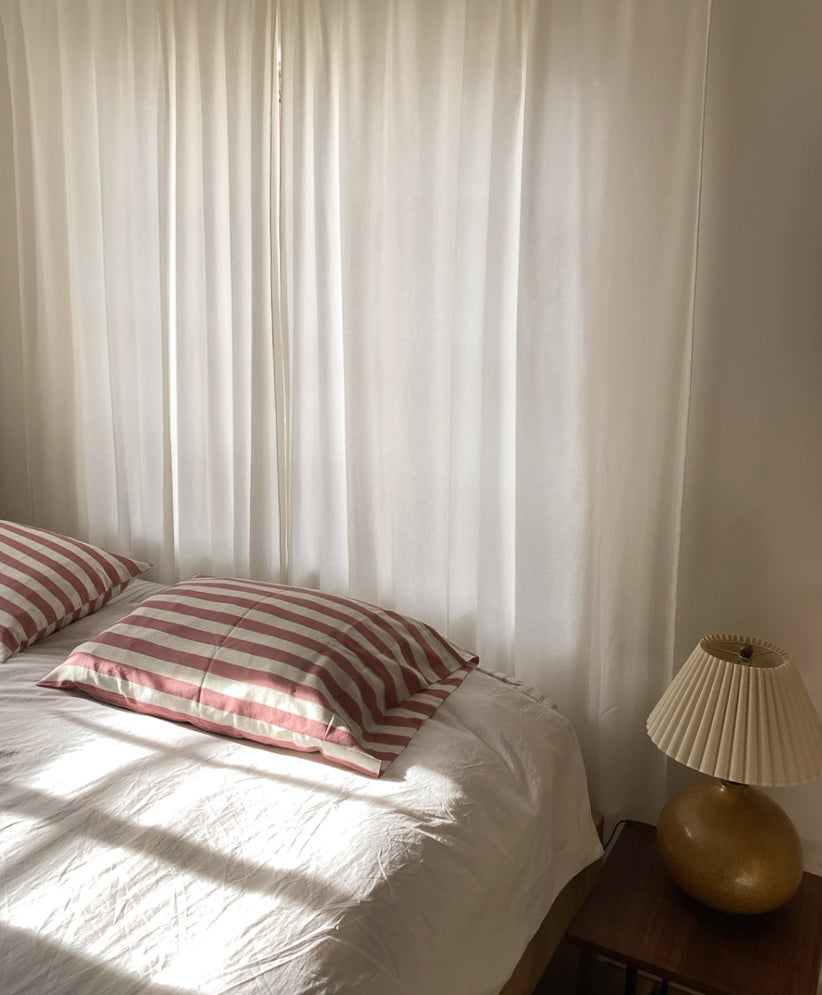 rose stripe pillowcase