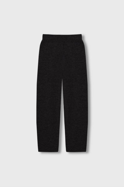 baby alpaca knit pants | black