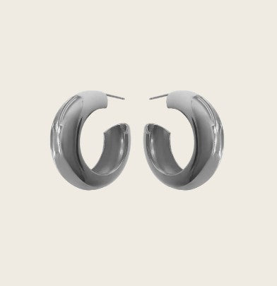 cusp hoops | silver