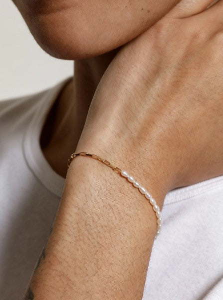 effy pearl bracelet | gold