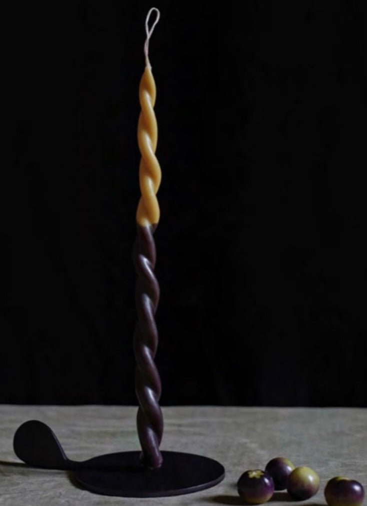 double-dipped long twisted candle