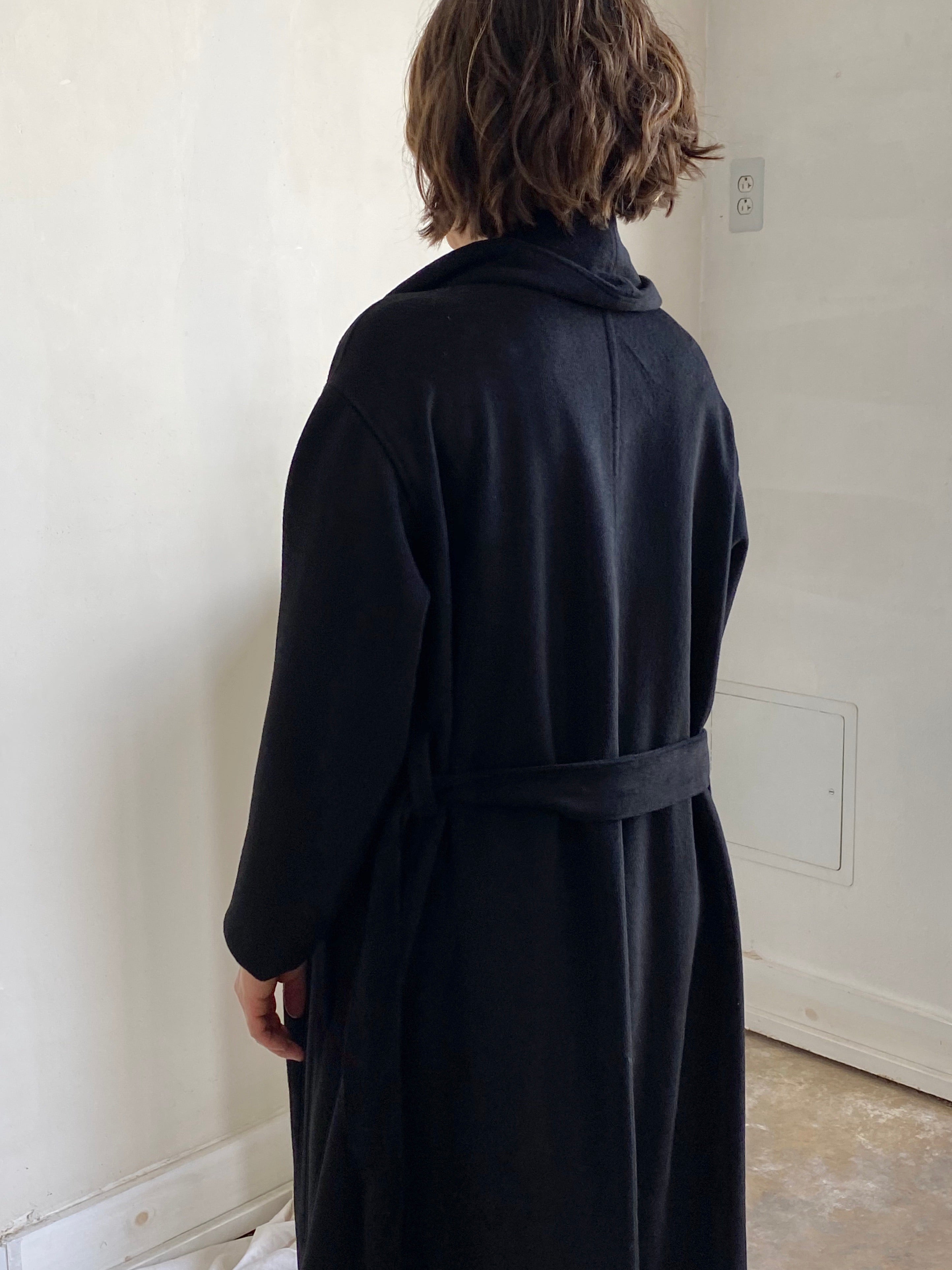 robe coat | camel & black