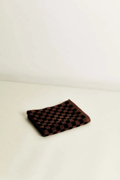 josephine hand towel | tabac and noir